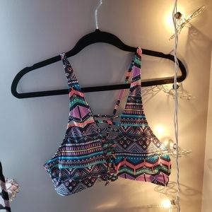 Multi colored bikini top